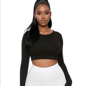 Naked Wardrobe Crewneck Croptop